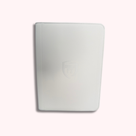 Binder ShieldFX Pro - Blanco (3x3, hoja negra, cosido)