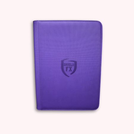 Binder ShieldFX Pro - Morado (3x3, hoja negra, cosido)