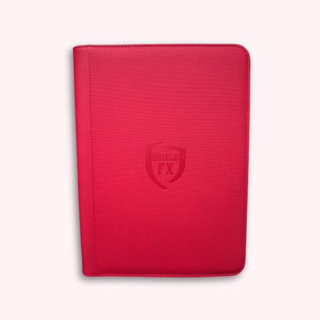 Binder ShieldFX Pro - Rojo (3x3, hoja negra, cosido)