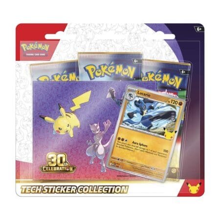 Pokémon TCG: 30th Celebration Tech Sticker Collection Lucario (Español)